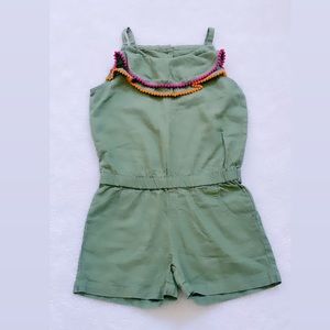 Girls Crazy 8 olive green romper